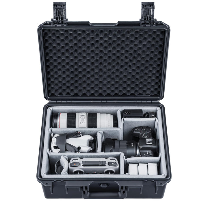 Lykus PVC1 Wasserdicht Koffer Tasche Case mit gepolsterten Trennwänden für Kameras, Objektive, Dual