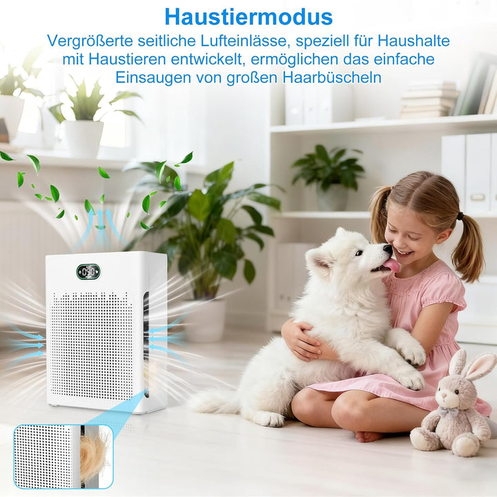 HEPA Luftreiniger,Air Purifier mit App-gesteuert&amp;PM2.5 LED-Anzeige,Schlafmodus bis zu 22 dB,CADR 250