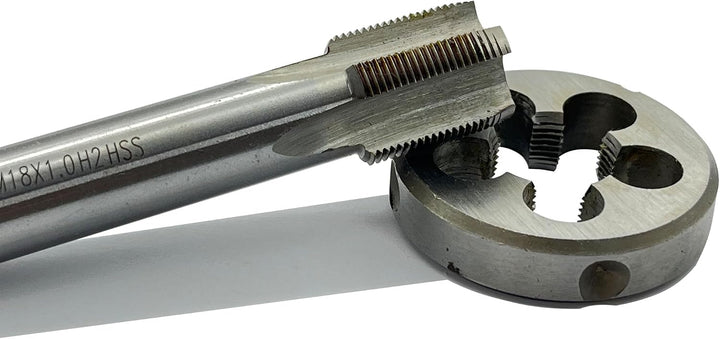 M18 x 1 mm Gewindeschneid-Satz aus Schnellarbeitsstahl (HSS), Maschinengewindebohrer mit Rundschneid