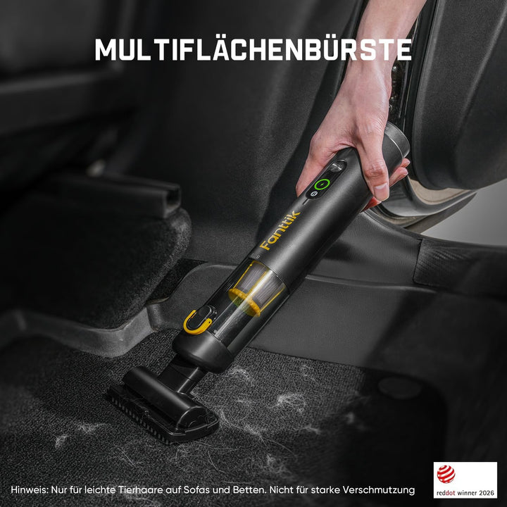Fanttik Slim V10 Apex Kabelloser 4-in-1 Auto &amp; Mini-Handstaubsauger mit 19000 Pa Saugkraft, Smarter
