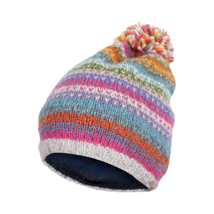 Pachamama Villarica Bommelmütze, 100% Wolle, Mehrfarbig