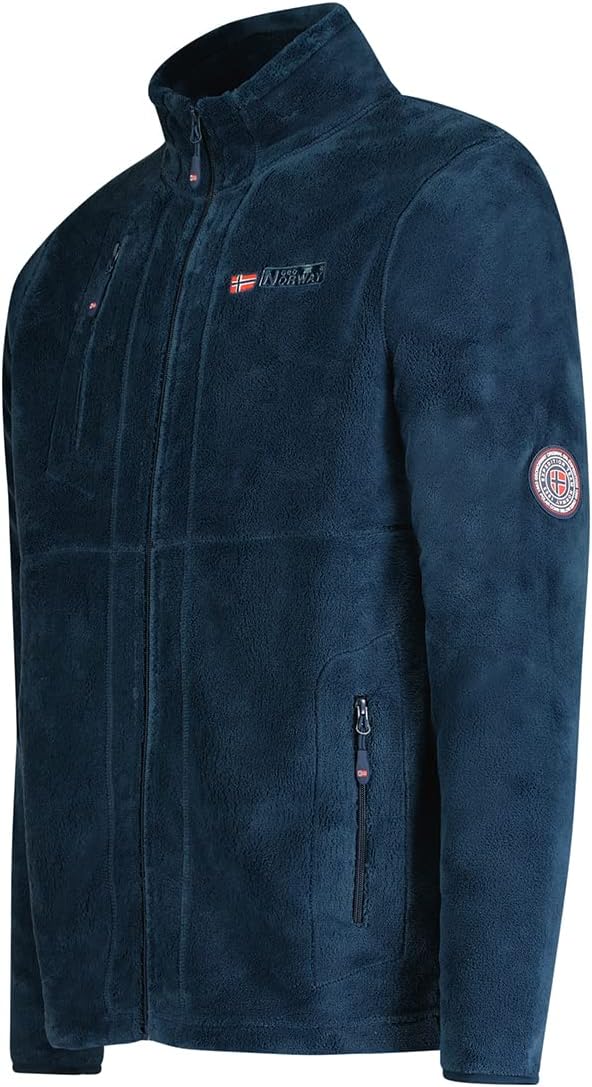 UPLOAD - Geographical Norways Herren Fleece Marineblau Grösse S, marineblau, Small-Medium