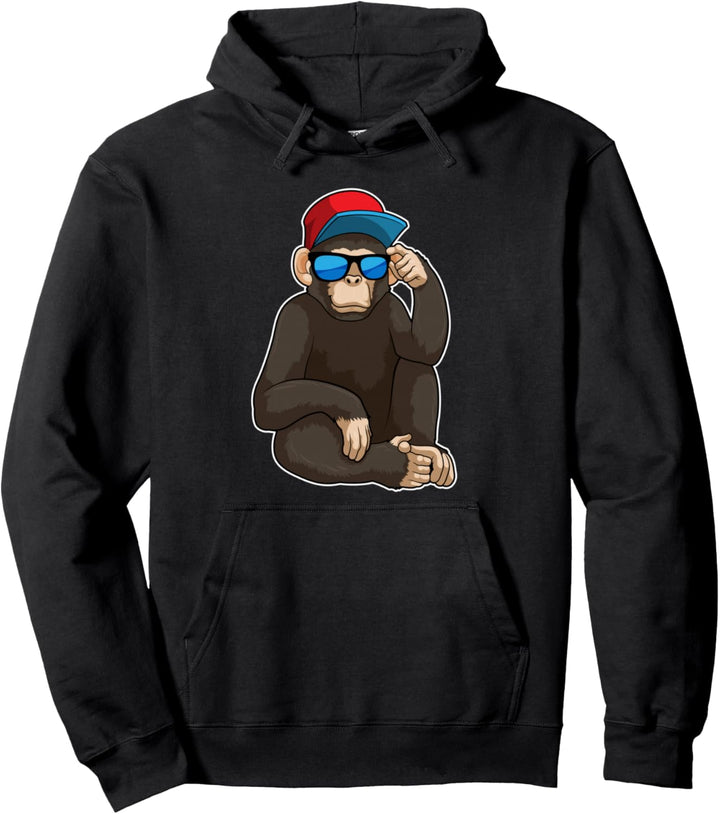 Affe Sonnenbrille Cap Pullover Hoodie