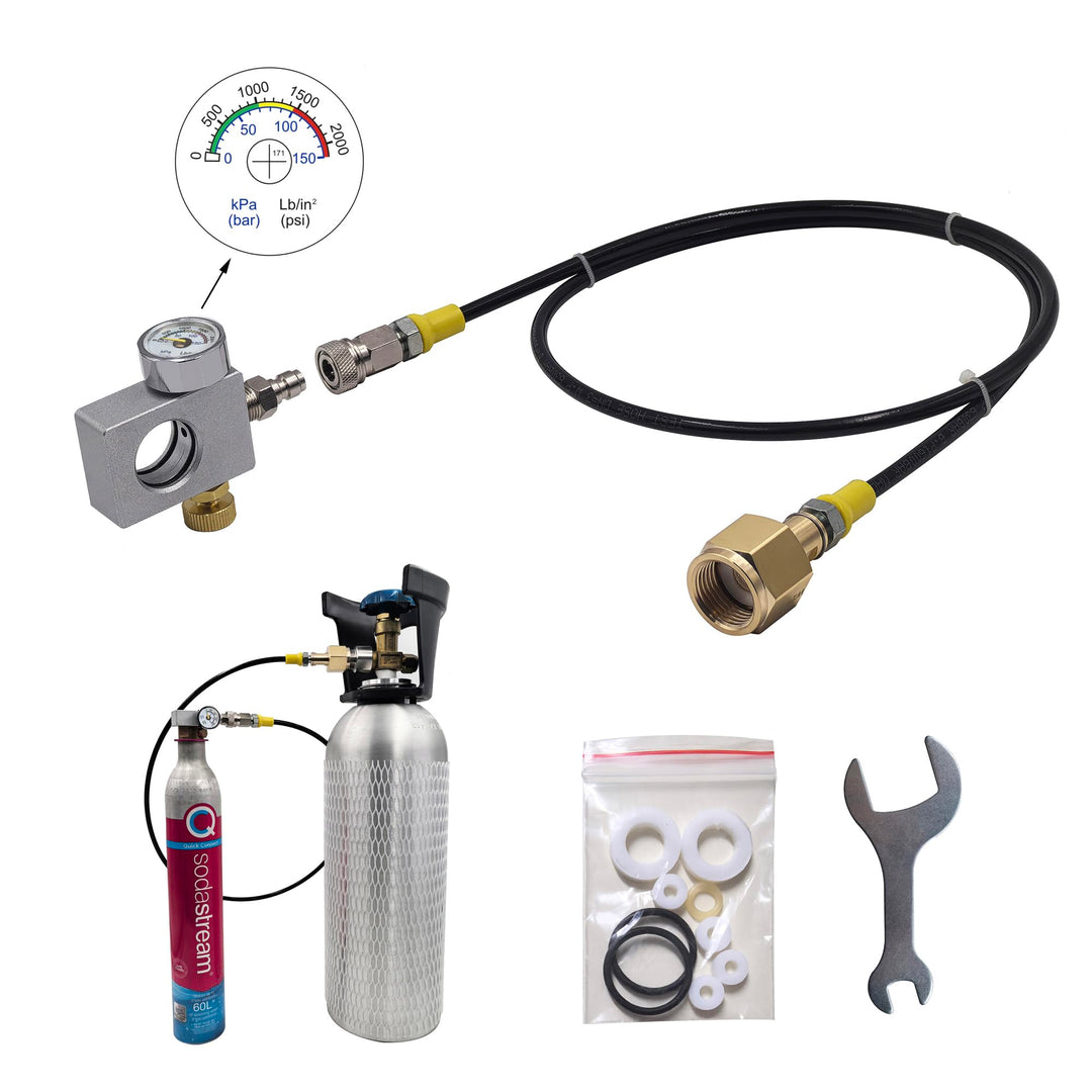 DRYHTEN Quick Connect CO2 Nachfüll-Adapter für rosa Flasche für Terra DUO ART Gaia Sodawasser-Maschi