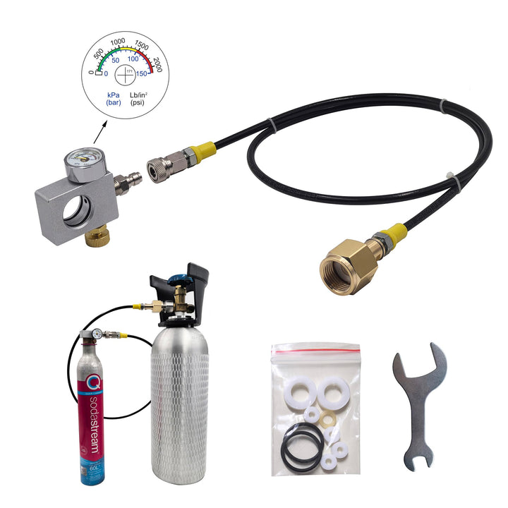 DRYHTEN Quick Connect CO2 Nachfüll-Adapter für rosa Flasche für Terra DUO ART Gaia Sodawasser-Maschi