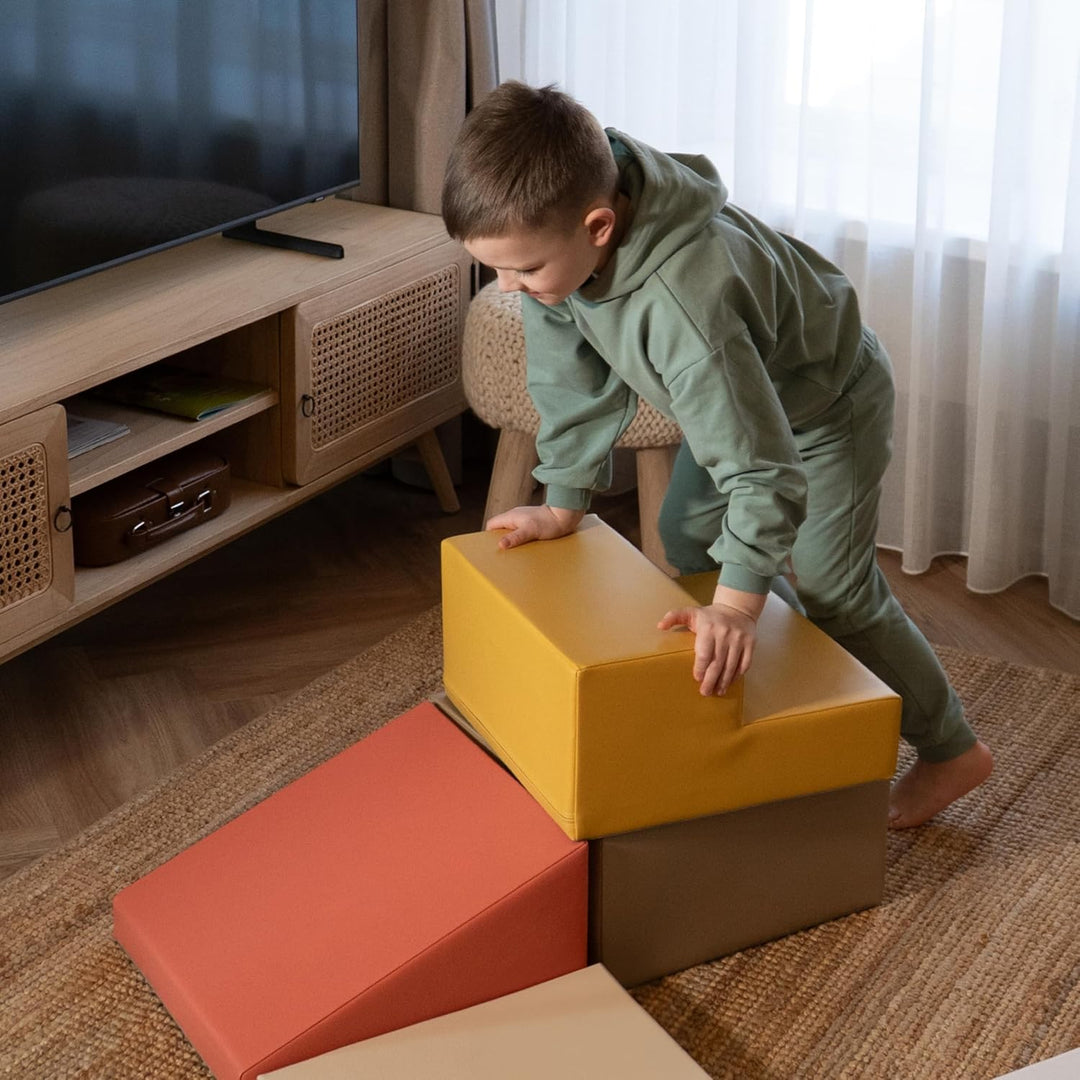 IGLU SOFT PLAY Set mit 3 Schaumstoffblöcken für die Motorik für Babys weich riesig aus Schaumstoff (