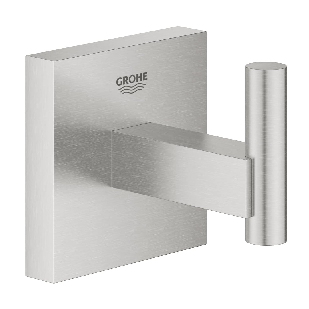 GROHE Start Cube - Bademantelhaken (verdeckte Befestigung, Material: Metall), supersteel, 40961DC0,