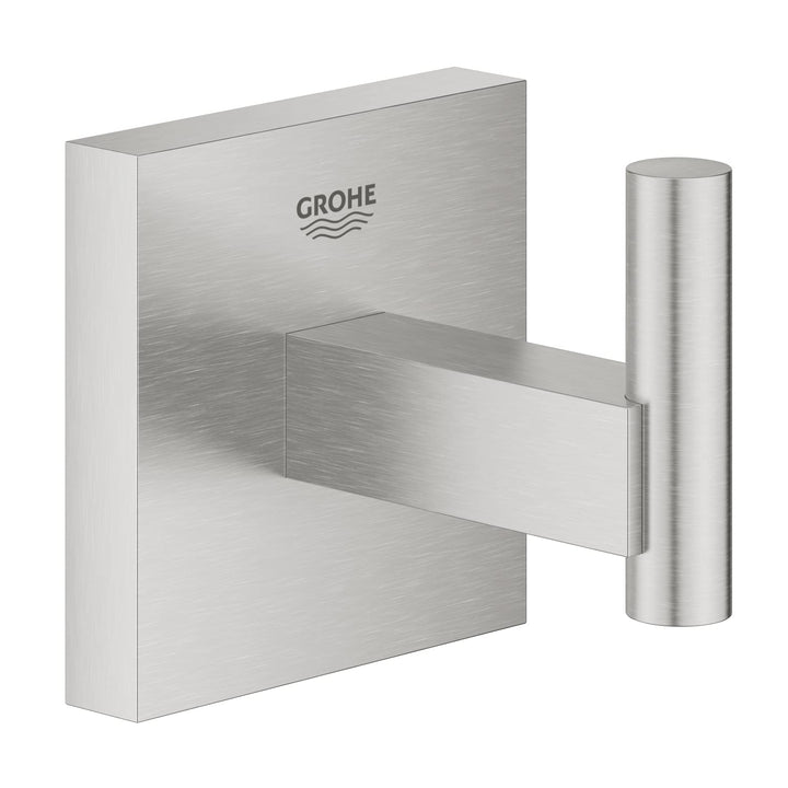 GROHE Start Cube - Bademantelhaken (verdeckte Befestigung, Material: Metall), supersteel, 40961DC0,