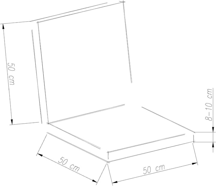 Ambientehome 2er Set Sitzkissen Auflage Sitzpolster 98x50x8 cm türkis, 50 Prozent Baumwolle, 50 Proz