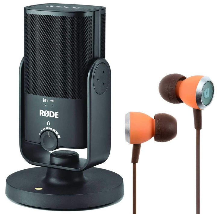 Rode NT-USB Mini Studio Mikrofon mit Audiofly Ohrhörer
