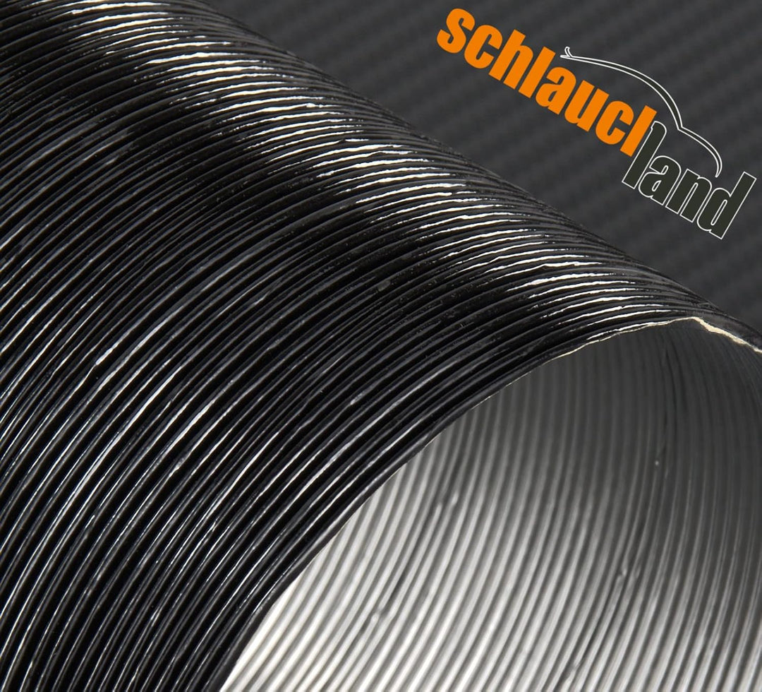 1 Stück | Alu Hitzeschutzrohr 1m ID-Ø 60mm schwarz Hitzschutzschlauch | VIELE GRÖSSEN 10-100mm | Sch