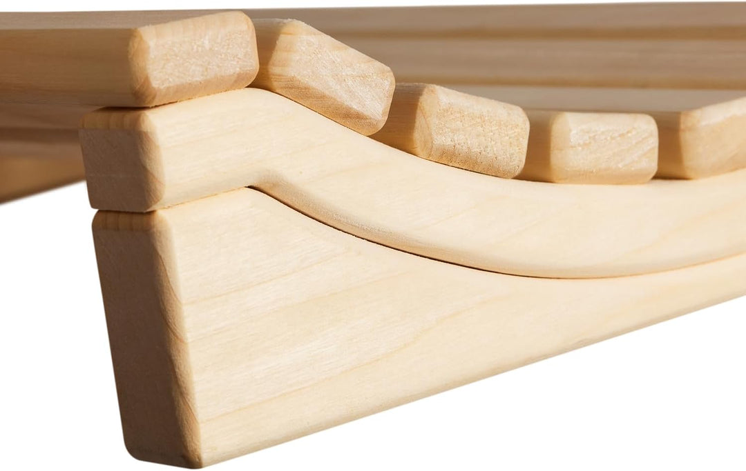 SUNNYDEALS klassisches Saunazubehörset | Saunaset 4-teilig aus naturbelassenem Holz | Saunaeimer &amp; K