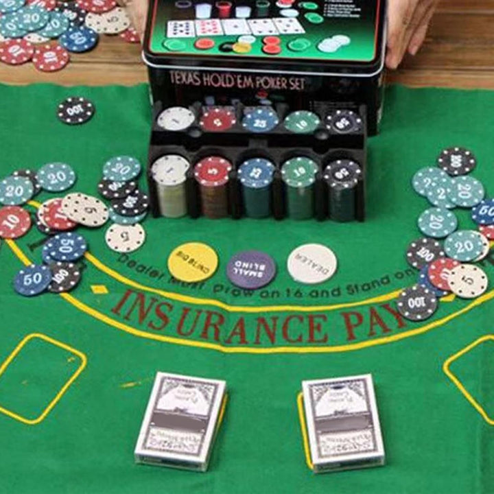 Poker-Chips, 200 Stück, Texas Hold&