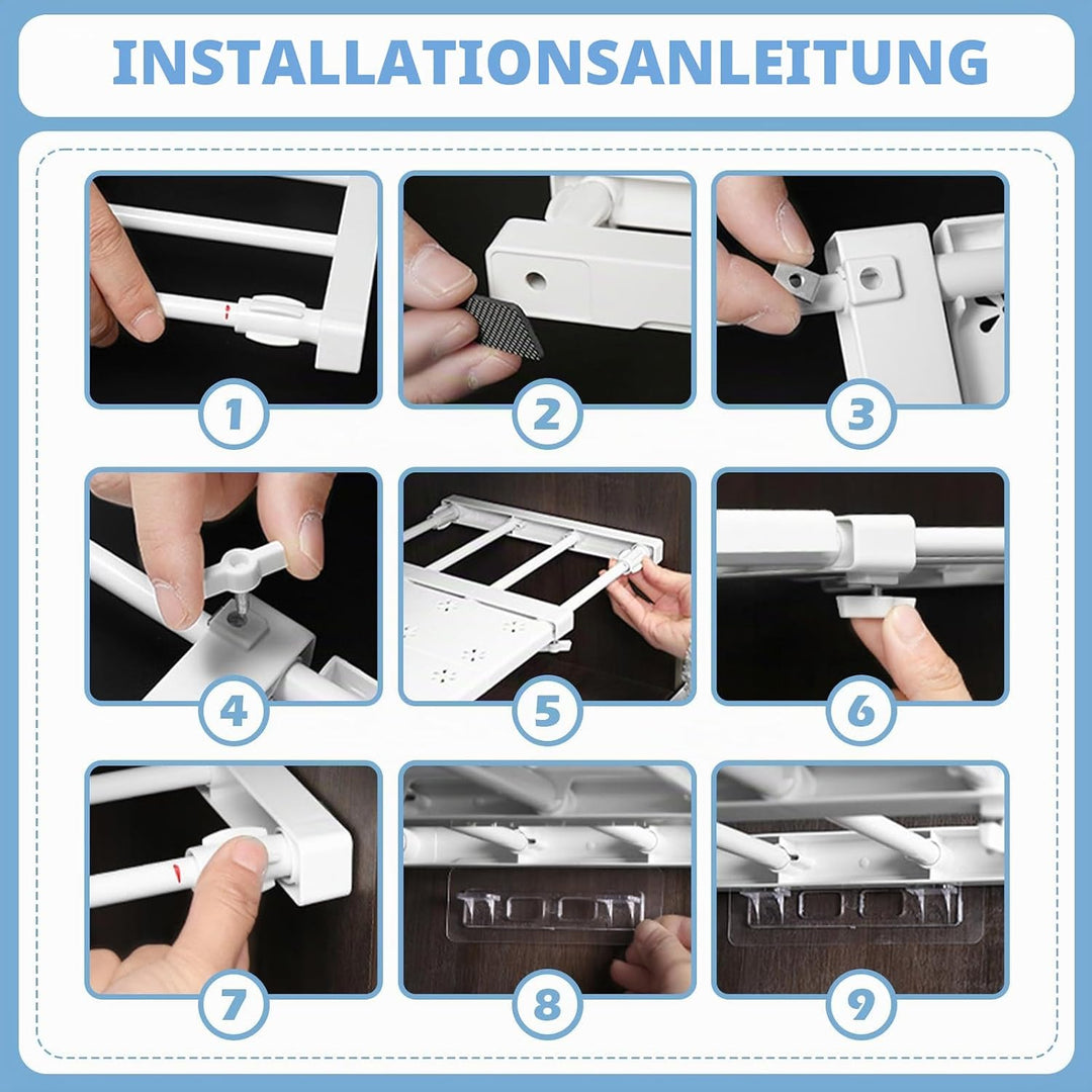Einlegeböden Kleiderschrank, 38-60cm Verstellbare Regaleinsatz für Schrank, Regaltrenner, Teleskopre