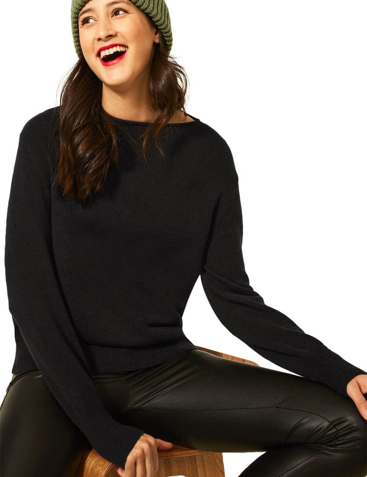 Street One Damen Pullover 34 Schwarz, 34 Schwarz