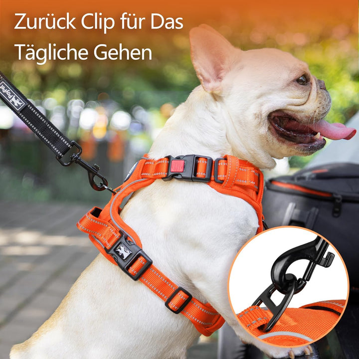 PoyPet Keine Pull Hundegeschirr, Reflektierendes Hundegeschirr für Hunde ohne Choke, Verstellbare, w
