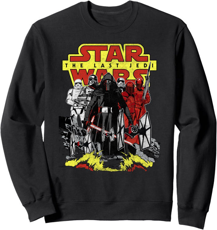 Star Wars The Last Jedi Kylo Ren And Troopers Comic Poster Sweatshirt