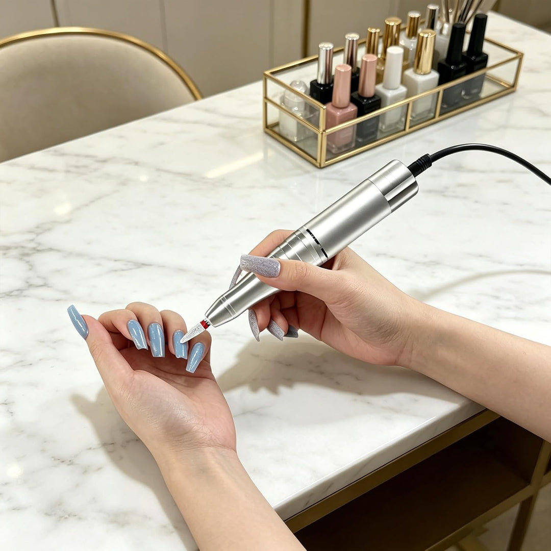 Nagelfräser weiss tragbar für Maniküre mit starkem Motor digital geeignet