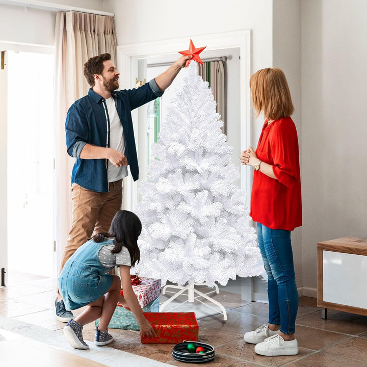 Gimisgu Weihnachtsbaum künstlich, 180cm mit 600 Spitzen PVC Schwer Entflammbar, Schnellaufbau Klapps