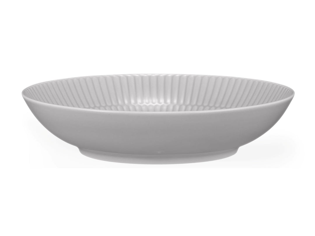 Seltmann Weiden Amina Silbergrau Suppenteller, 21 cm, Tiefe Suppenschale mit dezentem Relief-Muster,