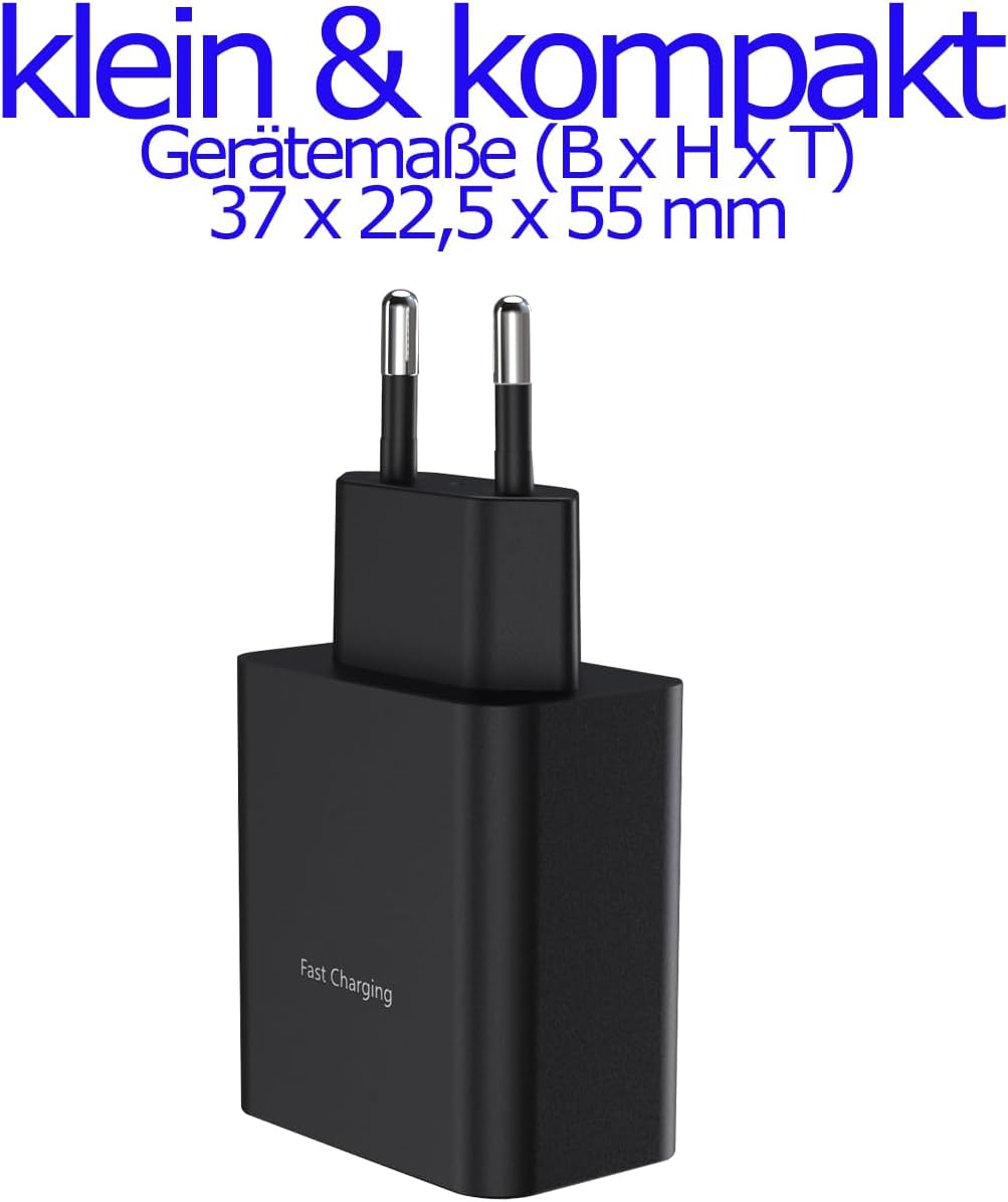 2X Für Samsung USB Typ C Ladegerät mit Datenkabel USB C Ladekabel Schnellladeadapter für Samsung Gal
