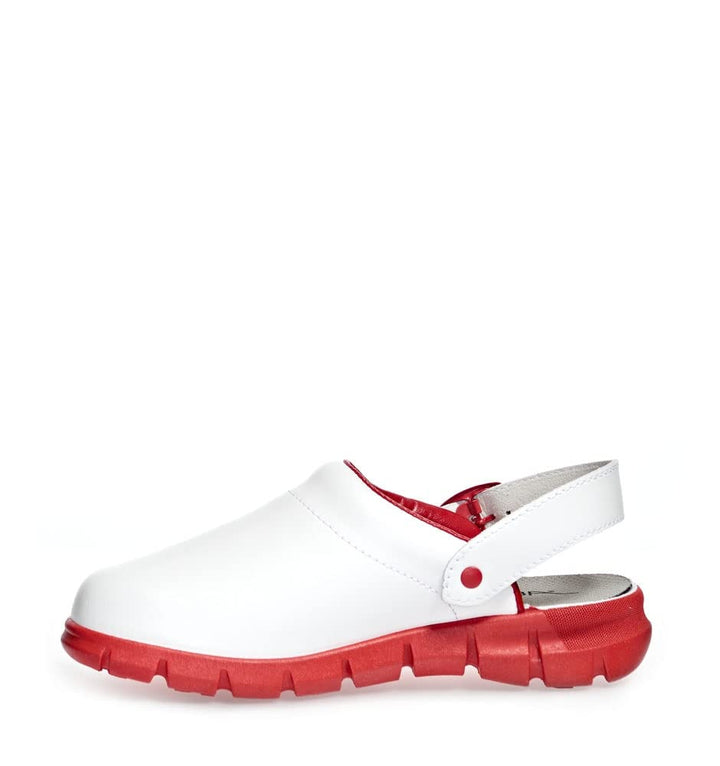 Abeba 37313 DYNAMIC ESD Verstopfen mit Druck, OB, A, E, FO, SRC, Weiss/Rot, Grösse 39, blanc/rouge,