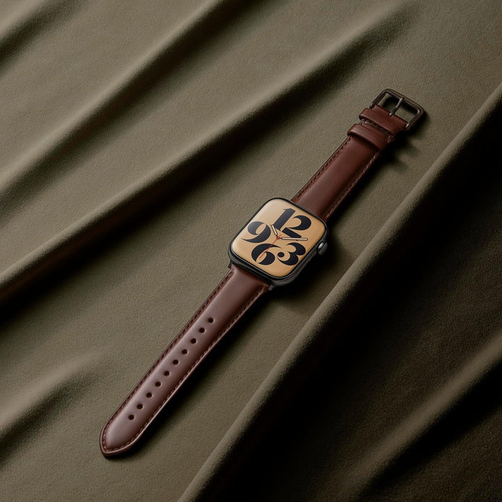 Archer Watch Straps - Uhrenarmbänder aus Hochwertigem Genarbtem Leder für Apple Watch Braun 40/41/42