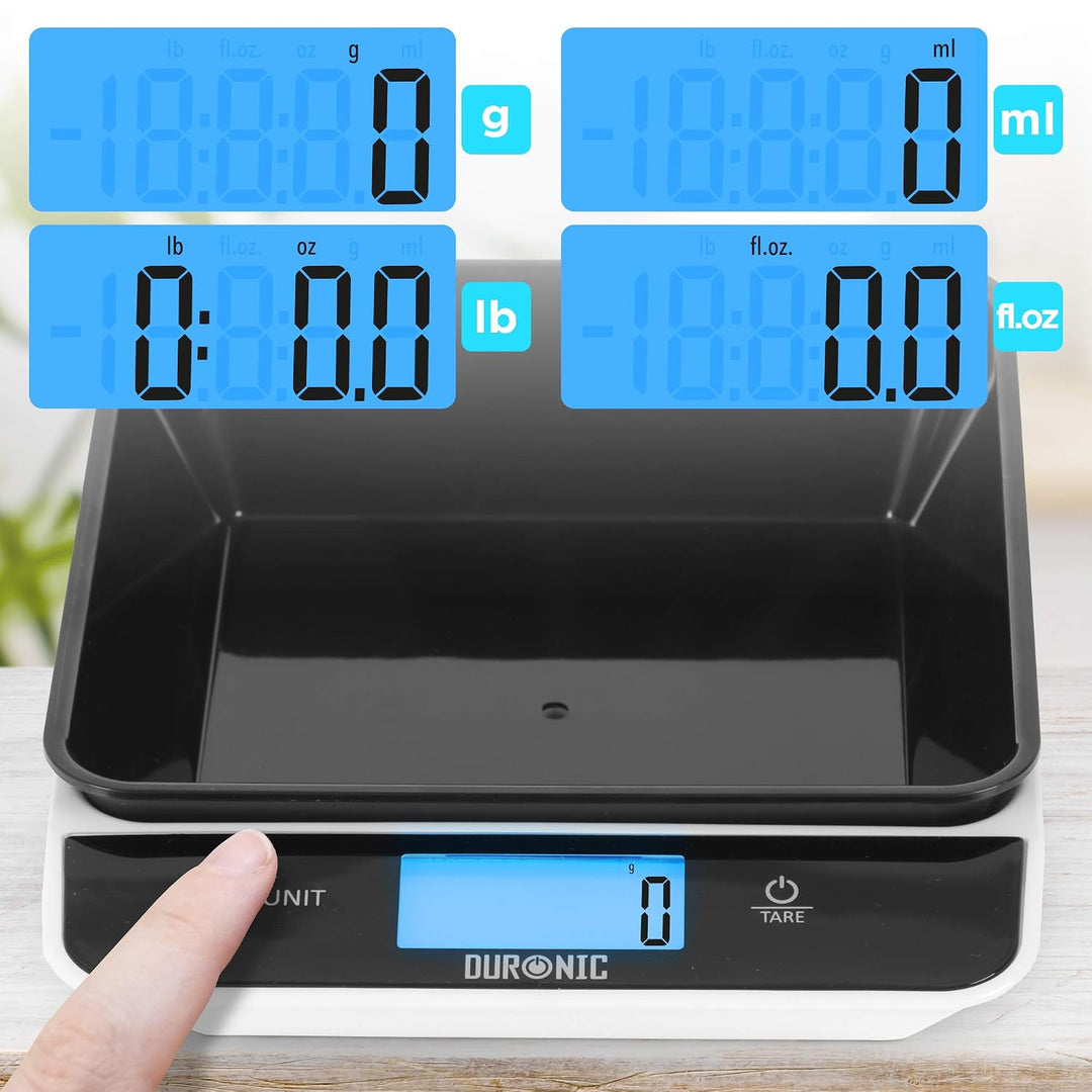 Duronic KS100 BK Küchenwaage, 5kg Digitalwaage, 1g Präzision-Feinwaage Schwarz, Schwarz