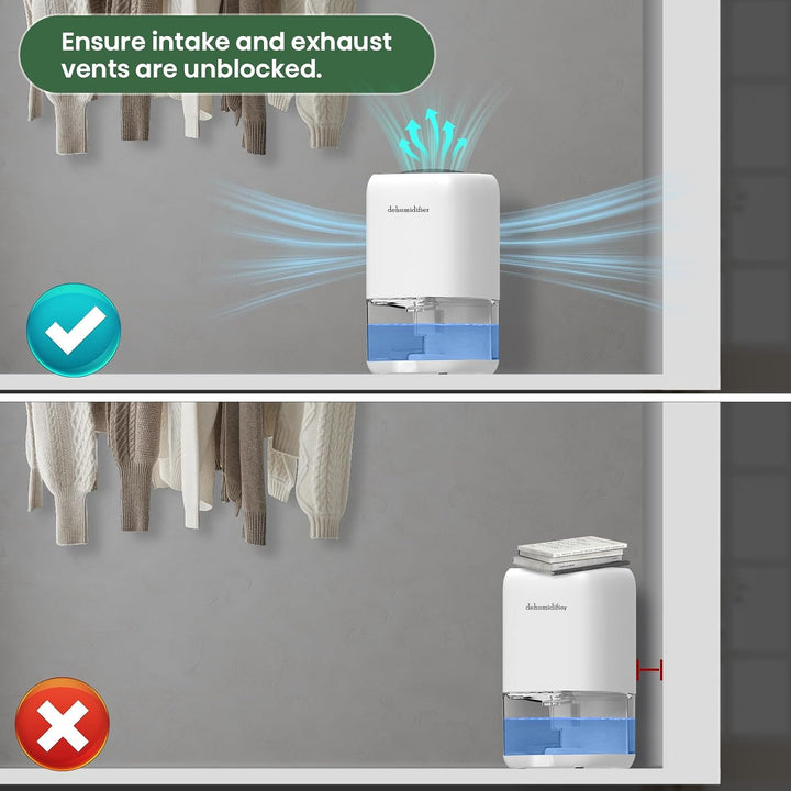 Luftentfeuchter Elektrisch, 1000ml Entfeuchter, Leiser Raumentfeuchter mit Farbiges LED-Licht, Auto
