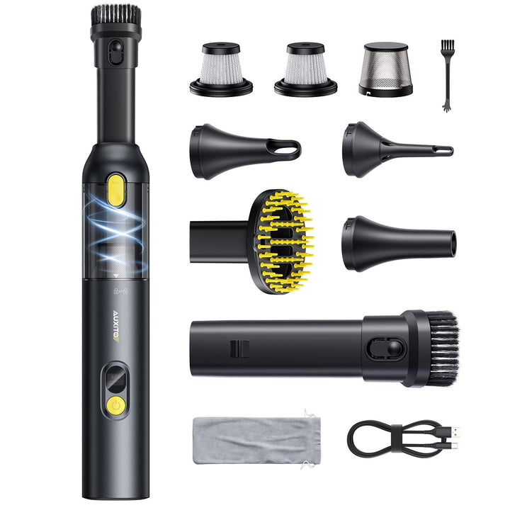 AUXITO Autostaubsauger Akku 24000 Pa,4-in-1Mini Handstaubsauger Kabellos | mit Blas- &amp; Saugfunktion,