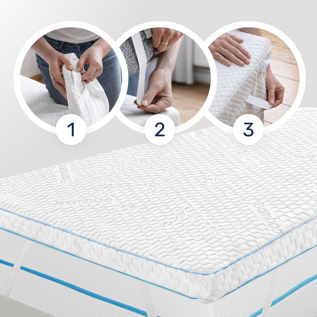 Dailydream viscoelastischer Matratzentopper Model S mit Memory Foam Effekt, 90x200x3,5cm, Edition La