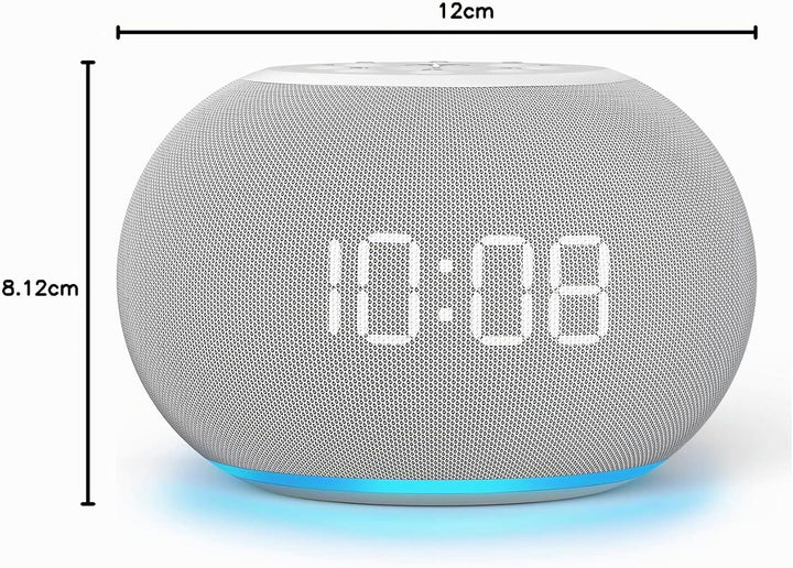 REACHER Auto-Dimmable Sound Machine Wecker mit Nachtlicht, 20 beruhigende Klänge, LED-Digitalanzeige