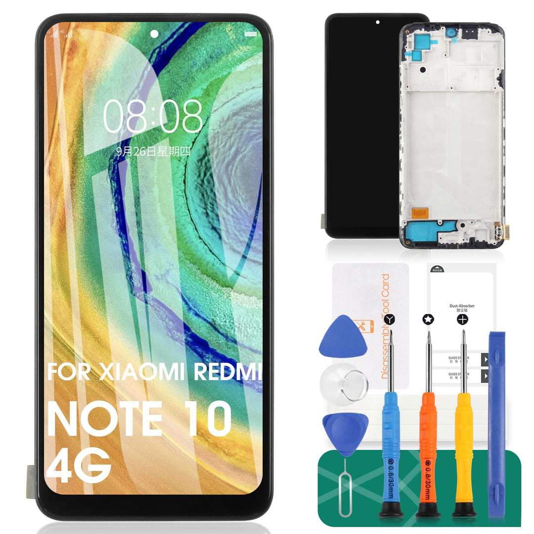 SRJTEK Für Xiaomi Redmi Note 10 Bildschirm-Ersatz für Redmi Note 10s 4G LCD-Display für Xiaomi Redmi