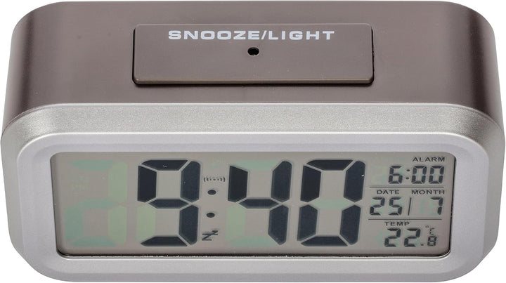 TFA Dostmann 60.2553 Digitaler Funk Wecker mit Temperatur Lumio Plus (anthrazit), Anthrazit