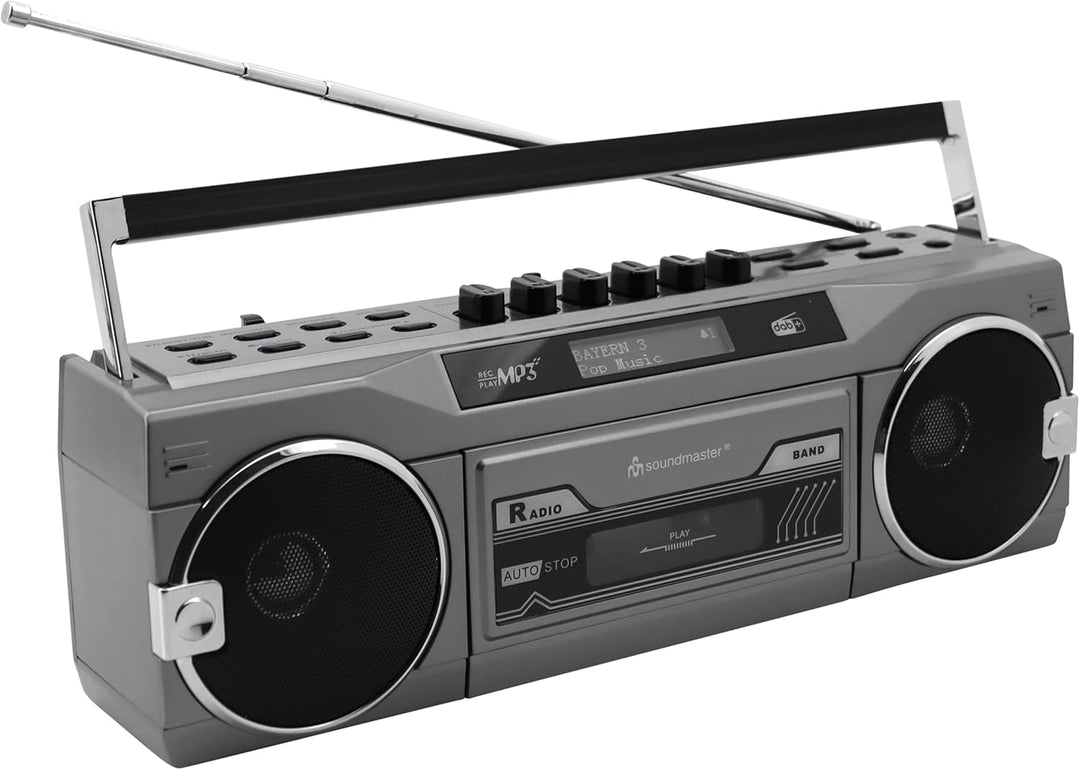 SOUNDMASTER DAB+/FM Retro Radiokassettenrekorder SRR80TI, USB/SD, BT