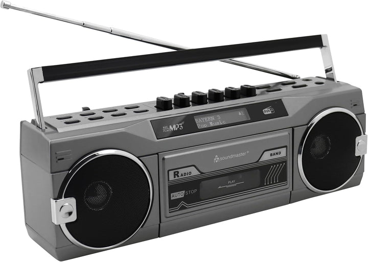 SOUNDMASTER DAB+/FM Retro Radiokassettenrekorder SRR80TI, USB/SD, BT