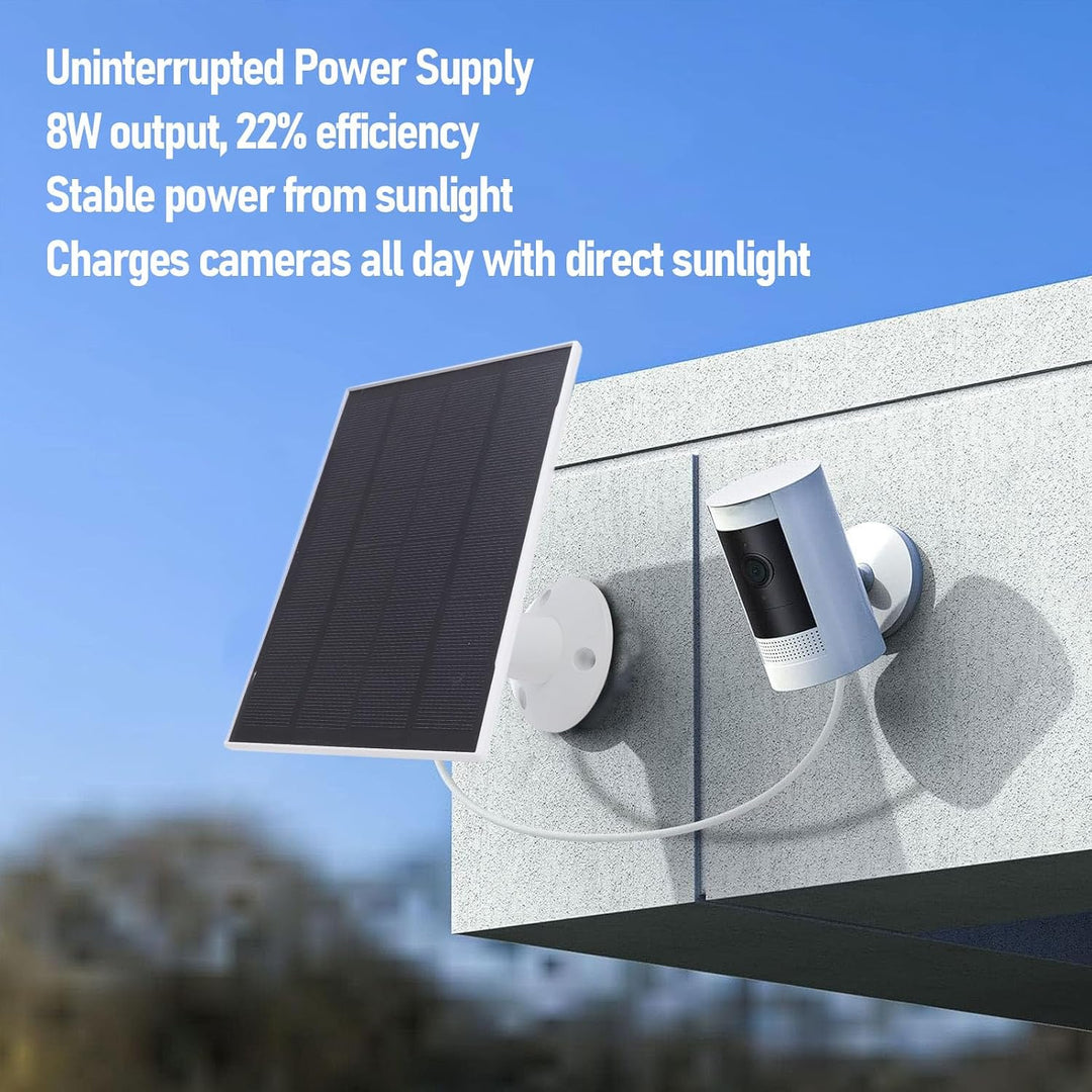 Solarpanel 8W für Vogelhaus Kamera, 2 in 1 Verbessertes Wetterfestes USB C Ladegerät, 360 Grad Einst
