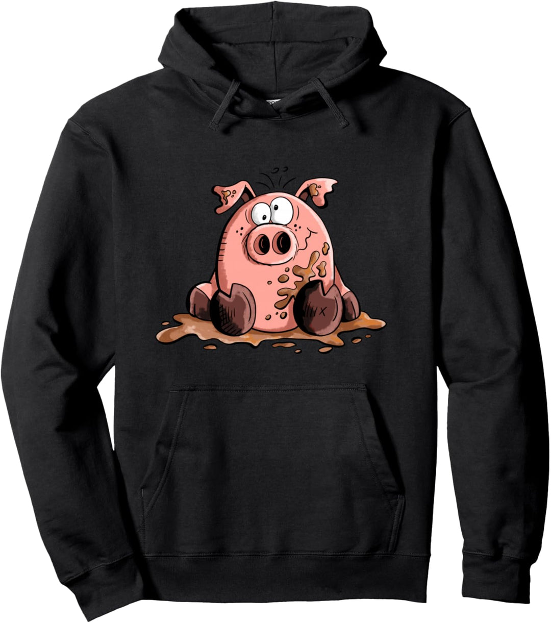 Schwein im Schlamm I Schweinchen Wutz I Schweine Fun Pullover Hoodie