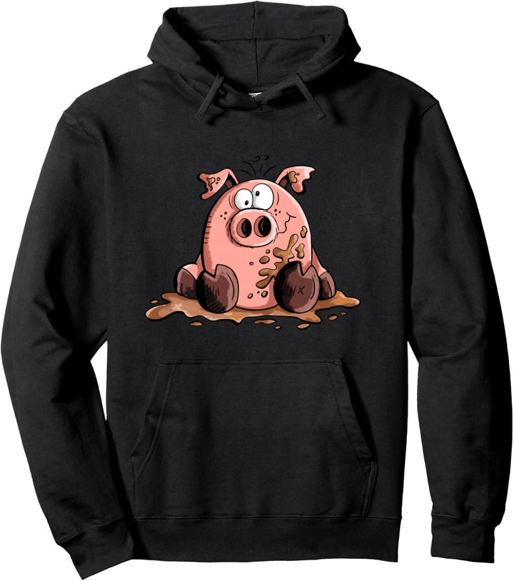 Schwein im Schlamm I Schweinchen Wutz I Schweine Fun Pullover Hoodie