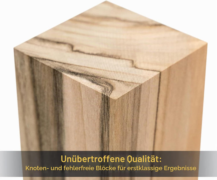 BeaverCraft BW10 Schnitzholz Walnuss 10 Stk. Holzblöcke zum Schnitzen &amp; Basteln – Walnussholz-Blöcke