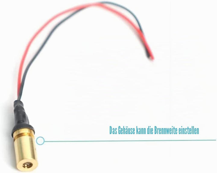 Rotes Lasermodul Gruppenmodul Industrielaser einstellbare Brennweite 6mm Linie-4pack, Linie-4pack