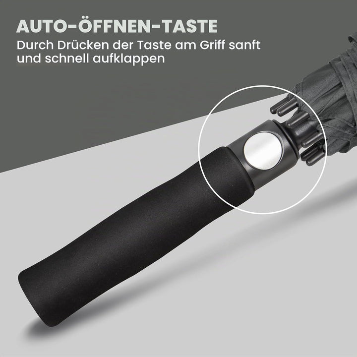 NINEMAX Regenschirm Gross Sturmfest,Golf Stockschirm Automatik Auf,L/XL/XXL Regenschirm für Herren D