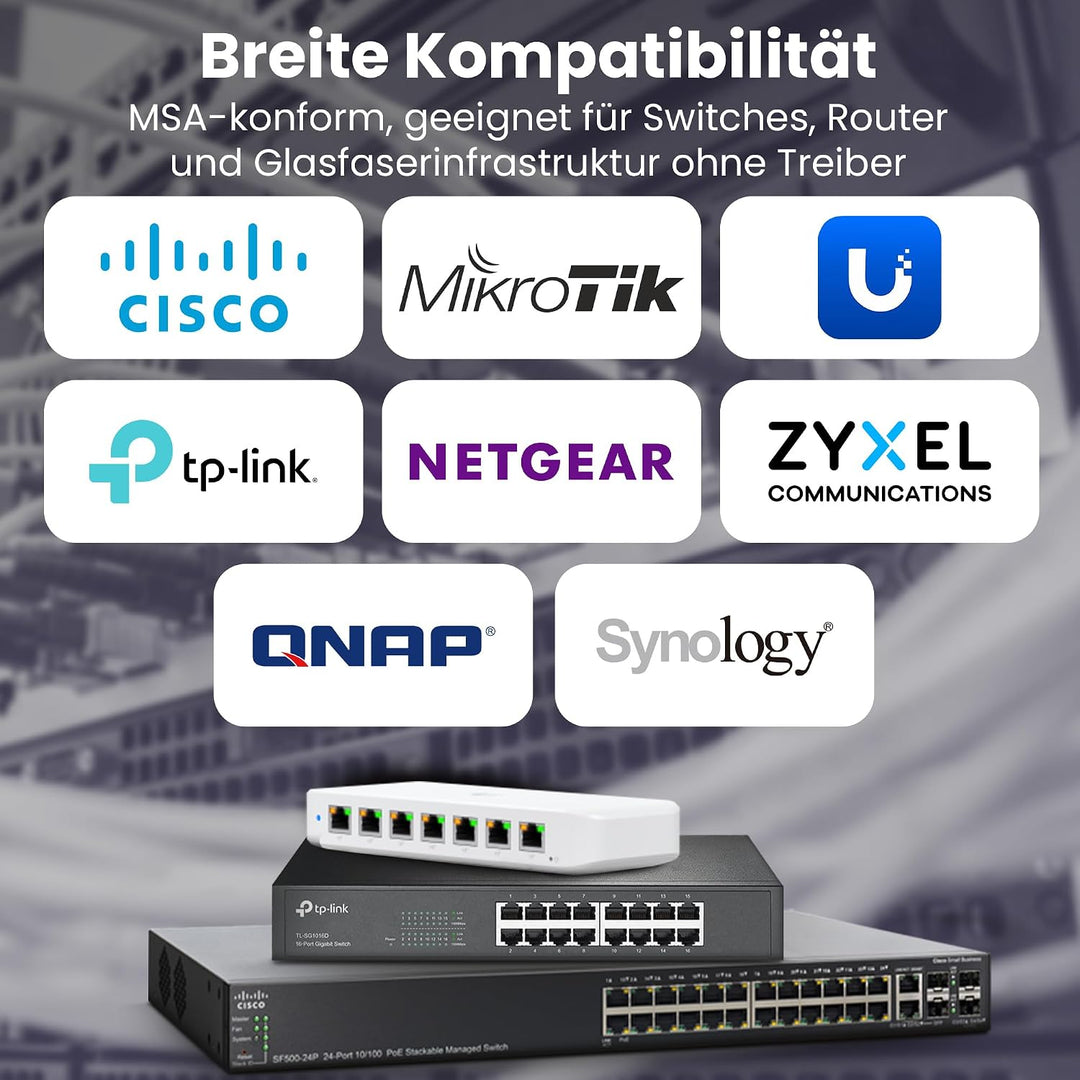 Extralink WDM SFP Modul Singlemode 1.25G LC 1310/1550nm bis 3km – Kompatibel mit Ubiquiti UniFi Netg