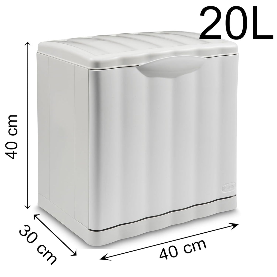 Hummelladen Mülleimer 20 Liter mit Kippfunktion Modulsystem Gelb - 40x40x30cm - seperater Eimer - Mü