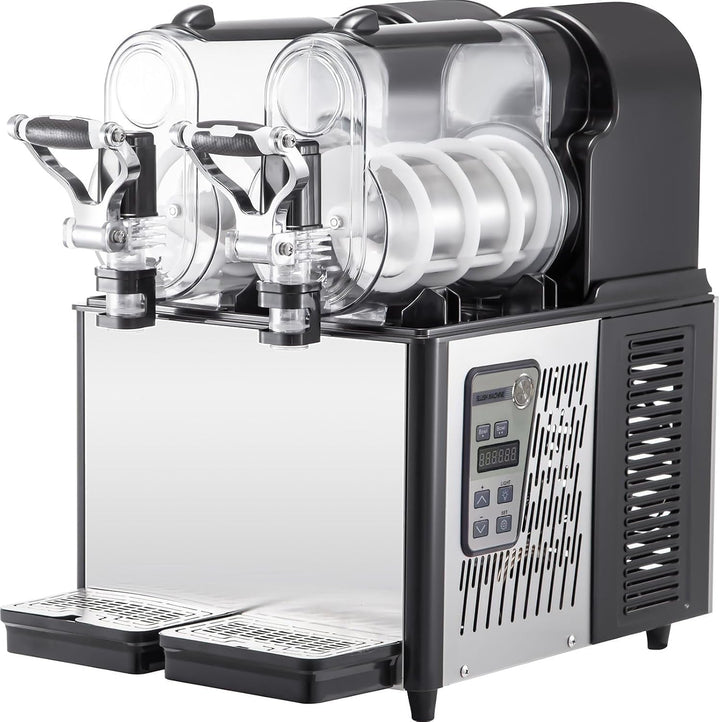 3Lx2 Slush Maschine für den gewerblichen Einsatz, 6L Gerät für gefrorene Getränke, 370W Kompressor,