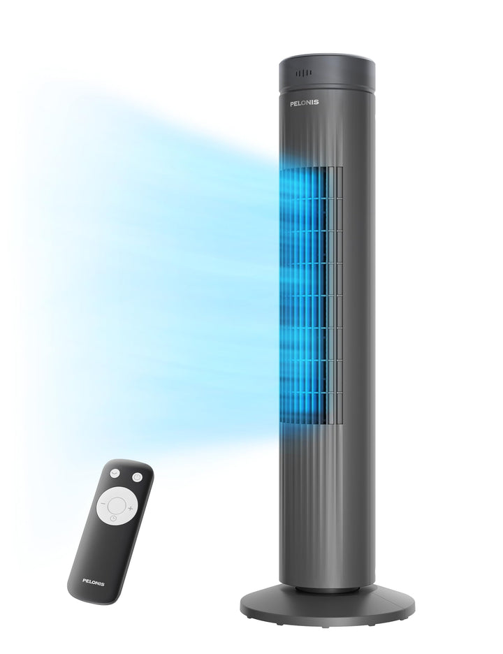 Pelonis Sehr Leiser Turmventilator, Ventilator mit Fernbedienung Kühlung, 3 Geschwindigkeiten, Tower