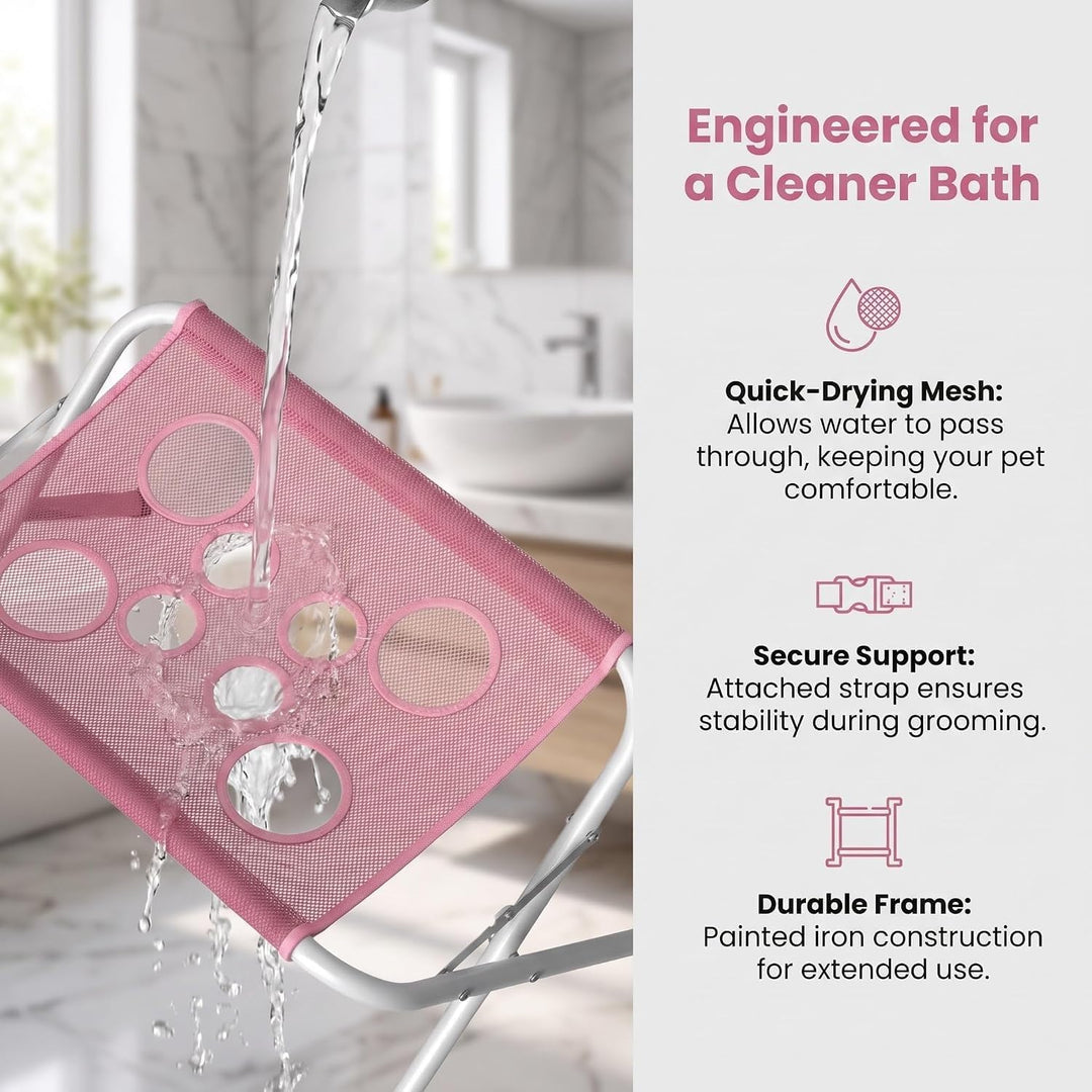 Pflegetisch Für Haustiere Hundebadetisch Faltbarer Haustier-Pflegeständer Rosa, Rosa
