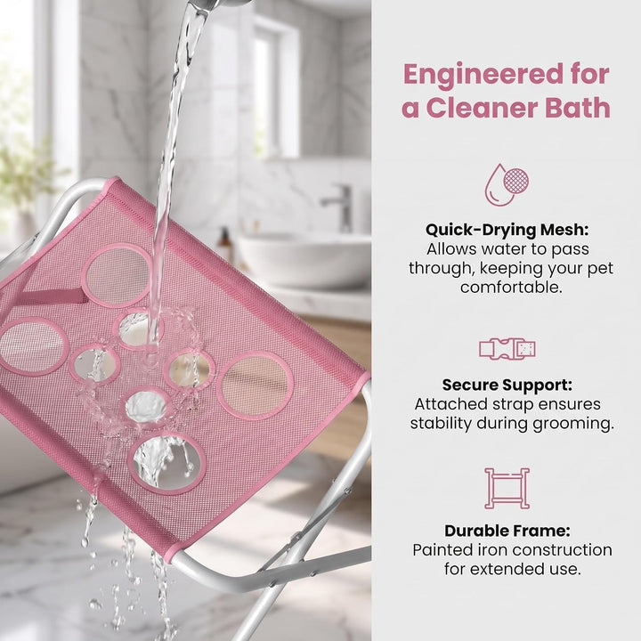 Pflegetisch Für Haustiere Hundebadetisch Faltbarer Haustier-Pflegeständer Rosa, Rosa