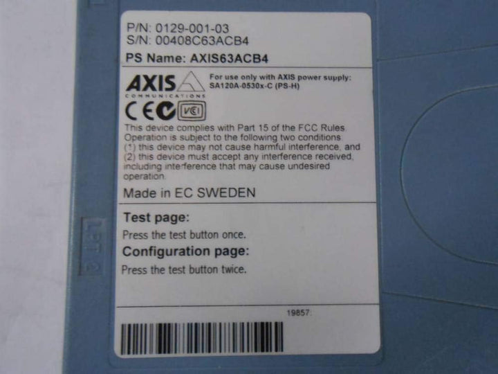 Axis 5400+ Printserver (1 x RJ45, 2MB RAM)