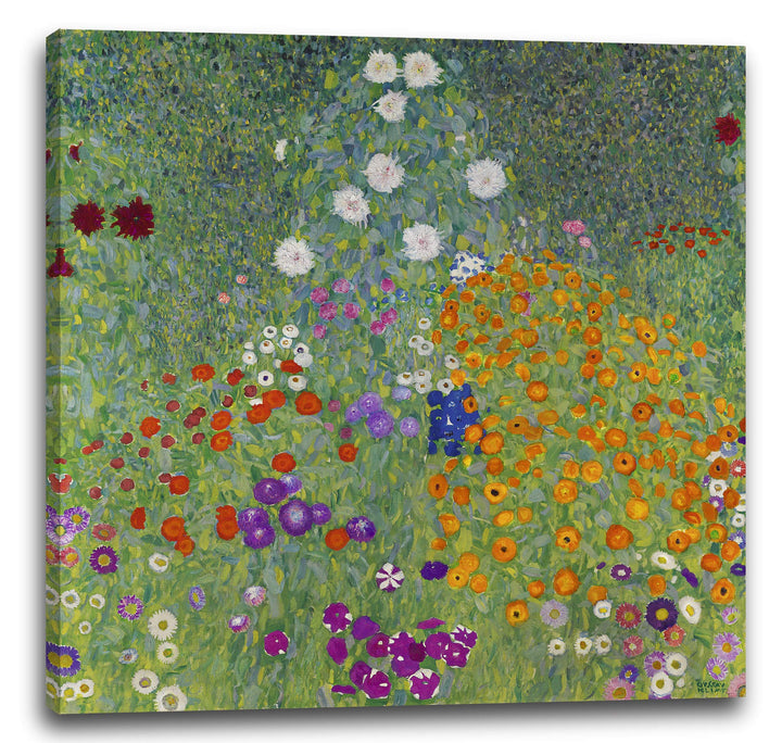 Printed Paintings Leinwand (60x60cm): Gustav Klimt - Bauerngarten (1907) 60x60 cm, 60x60 cm